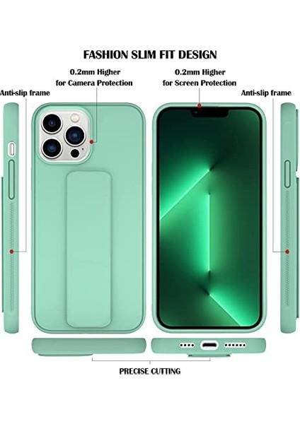 Apple iPhone Mıknatıslı Standlı Darbe Emici Ibola Apple iPhone 12 Pro Kılıf (Turkuaz)