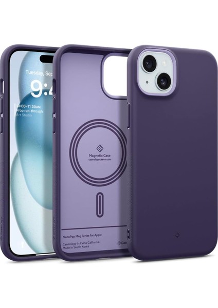 Apple iPhone 15 Plus Kılıf Nano Pop Mag Magsafe Özellikli Grape Purple - ACS06680