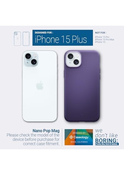 Apple iPhone 15 Plus Kılıf Nano Pop Mag Magsafe Özellikli Grape Purple - ACS06680