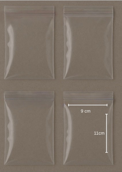 Kilitli Poşet-Kilitli Torba 9*11 cm (100 Adet) Kına ve Çerez Poşeti