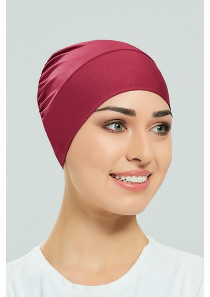 Havuz Deniz Düz Bone R-999-B Bordo