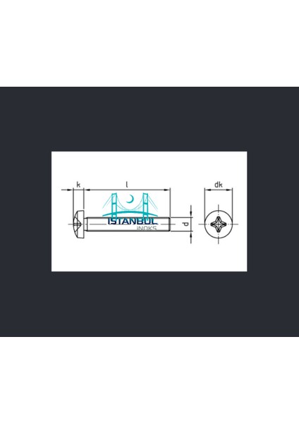 Istanbulinoks - Paslanmaz Ysb Vida M3X16 mm - 20 Adet
