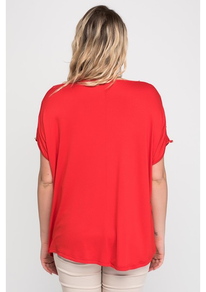 Kadın Bej Omuz Dekolteli İnci Detaylı Viskon Tunik 65N15453 fiyatları