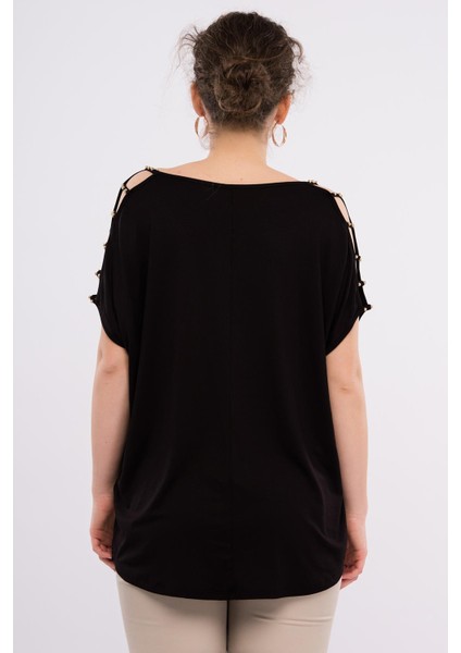 Kadın Bej Omuz Dekolteli Inci Detaylı Viskon Tunik 65N15453 fiyatları