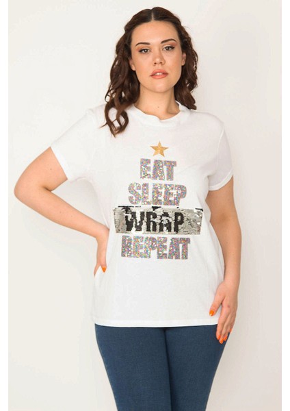 KADIN KEMİK PAYET DETAYLI BLUZ