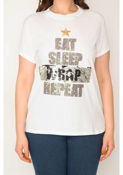 KADIN KEMİK PAYET DETAYLI BLUZ fırsatları