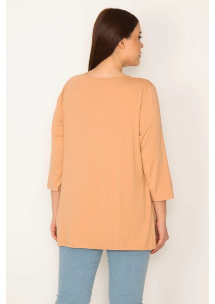 Kadın Vizon Payet Detaylı Leopar Desenli Bluz fırsatları