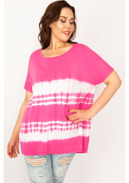 Kadın Fujya Batik Desenli Bluz 65N33950