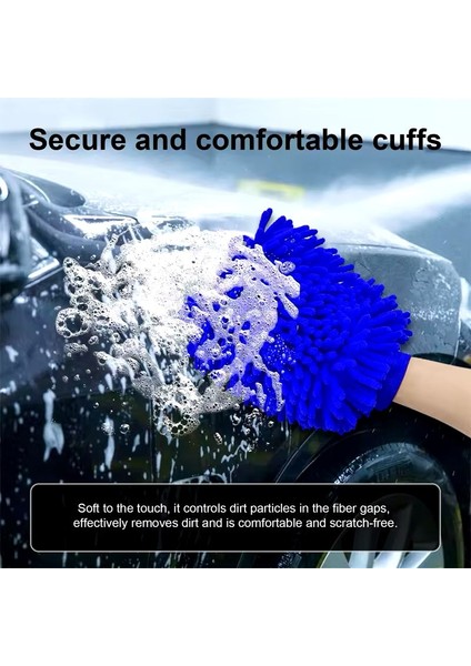 Mikrofiber Oto Yıkama ve Temizlik Eldiveni Makarna Desenli Çizmez Ultra Yumuşak modelleri