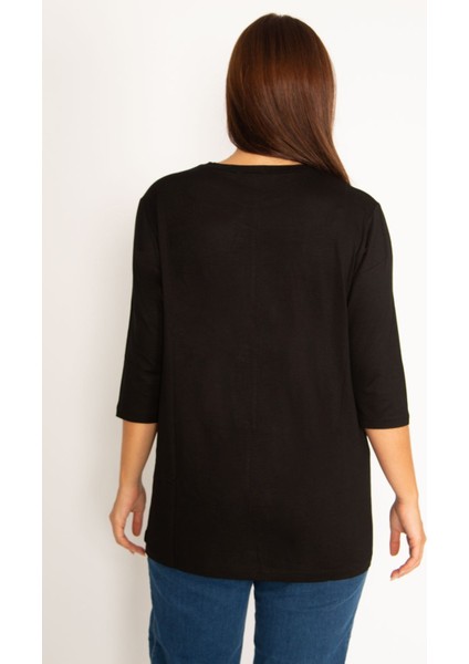 Kadın Mor Aplike ve Tül Detaylı Bluz 65N34575 modelleri