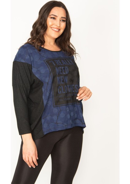 Kadın Siyah Yarasa Kol Ön Detaylı Tunik 65N31027 fiyatları