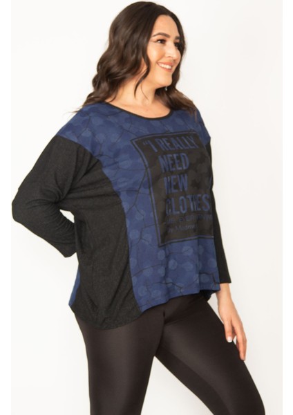 Kadın Siyah Yarasa Kol Ön Detaylı Tunik 65N31027 modelleri