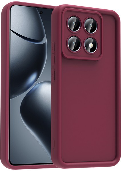 Xiaomi Redmi Note 14 Pro Plus Kılıf Kamera Korumalı Frm Ananas Kapak - Mürdüm