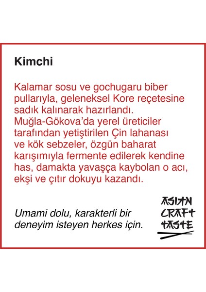 Kore Usulü Kimchi – Fermente Acı Çin Lahanası Turşusu (300G, Probiyotik Içerikli, Katkısız)