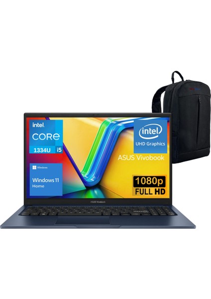 Vivobook 15 X1504VAWZ3 Intel Core I5 1334U 16GB 512GB SSD Windows 11 15.6" Fhd Taşınabilir Bilgisayar - Webzone Çanta