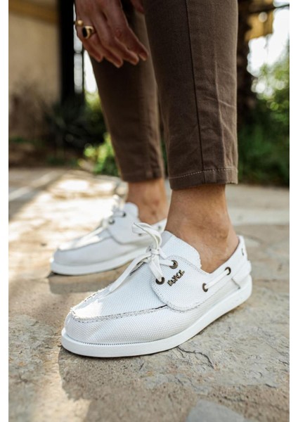Knack Mevsimlik Keten Ayakkabı 008 Beyaz indirimleri
