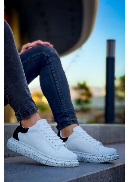 KB-X500 Kuback Beyaz Siyah Yüksek Taban Bağcıklı Günlük Erkek Ayakkabı fırsatları