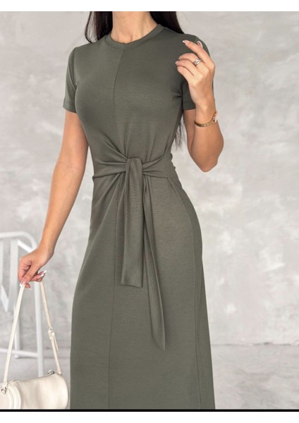 Kadın Oys Kumaş Maxi Elbise