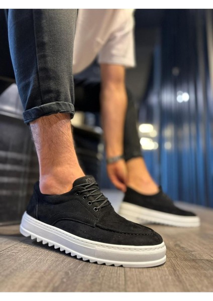 Knack Günlük Ayakkabı T12 Siyah Süet (Beyaz Taban) fiyatları