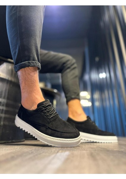 Knack Günlük Ayakkabı T12 Siyah Süet (Beyaz Taban) modelleri