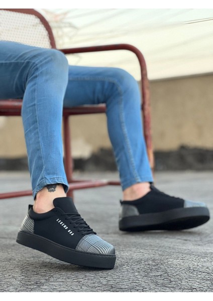 BA0104 Bağcıklı Siyah Ekose Süet Siyah Taban Spor Klasik Erkek Ayakkabı fiyatları