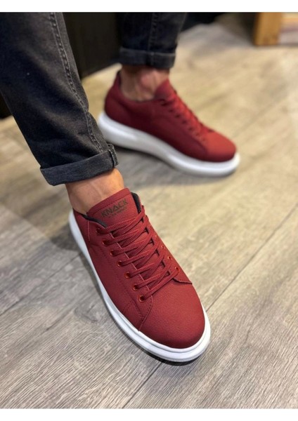 K&a Yüksek Taban Günlük Ayakkabı 045 Bordo (Beyaz Taban) indirimleri