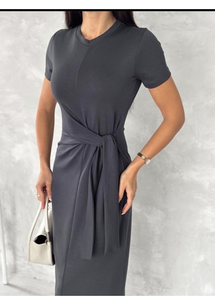 Kadın Oys Kumaş Maxi Elbise