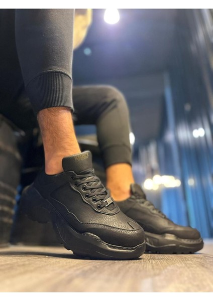 Knack Yüksek Taban Günlük Ayakkabı N75 Siyah (Siyah Taban) fiyatları