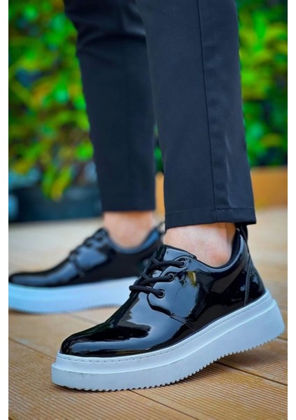 Kb-X3 Kuback Siyah Rugan Bağcıklı Günlük Erkek Ayakkabı