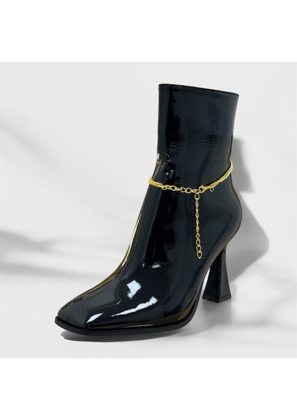 Krıste Bell 930 Kırışık Siyah Bot Kadın Ayakkabı