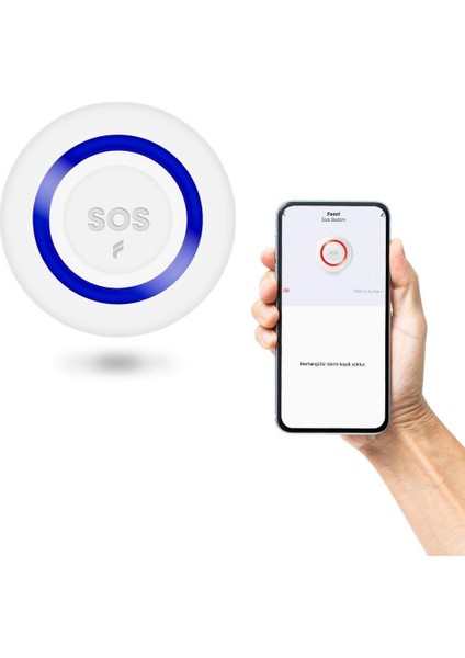 Wi-Fi Akıllı Kablosuz Sos Panic Butonu, 2 Yıl Garantili, Google Asistan ve Tuya Destekli, Wifi, Çoklu Bildirim KR-WE571