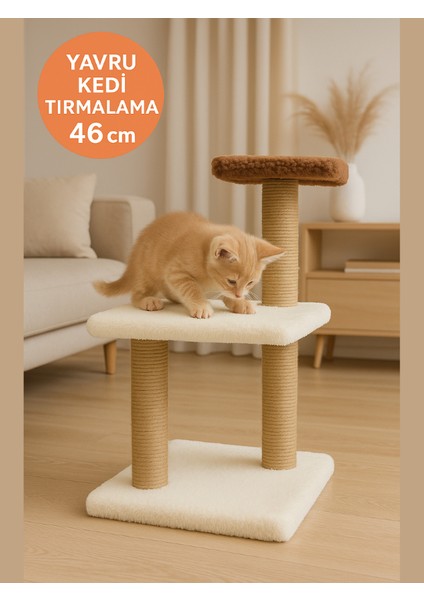 Peluş Dokulu Yavru Kedi Için 46 cm Kedi Tırmalama Tahtası Soft Sevilen Renkler