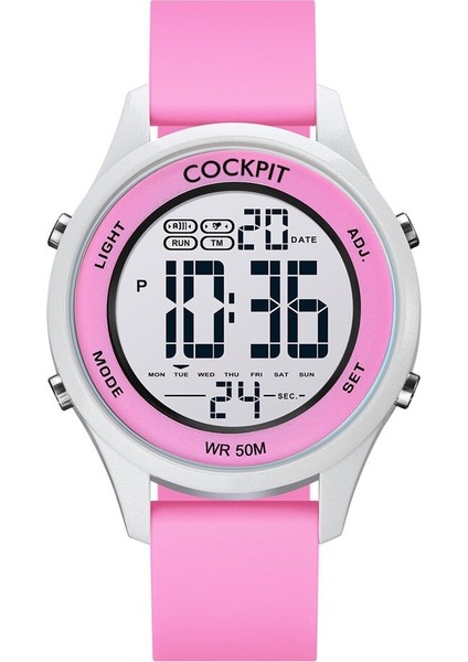Cockpıt CK-3758PK Pembe Silikon Kordon Dijital Kadın Kol Saati