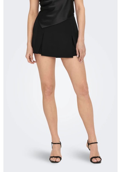 Kadın Siyah Basic Günlük Kumaş Şort Etek - 15295576 fiyatları