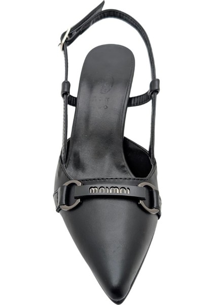 Pauline | Kadın Abiye Arkası Açık Stiletto - Pauline - Siyah - 38 modelleri