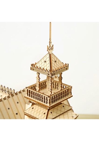 3D Ahşap Yapboz Kilit Seti, Mimari Model Kiti, Yetişkinler Için Kendi Ahşap El Işi Kitinizi Yapın