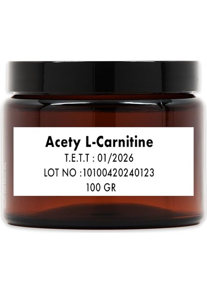 Acetyl L-Carnıtıne Hcl (Asetil L-Karnitin Hcl) Toz Hammadde 100 Gr.