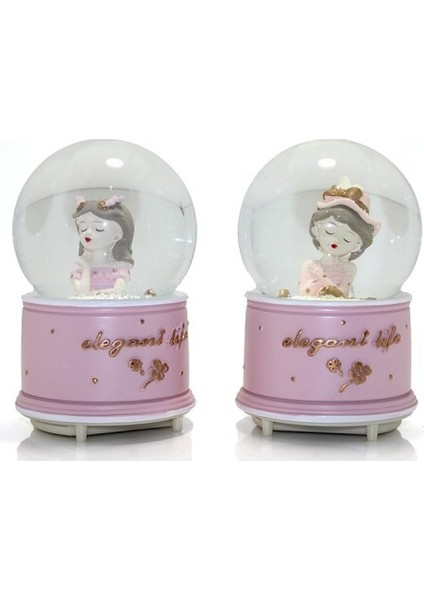 Kar Küresi Işıklı Müzikli 13 cm No 2