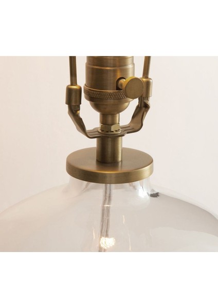 Callaway Geri Dönüştürülmüş Cam Küre Lamba, Şık Pirinç ve Şeffaf Üfleme Cam Tasarım fiyatları