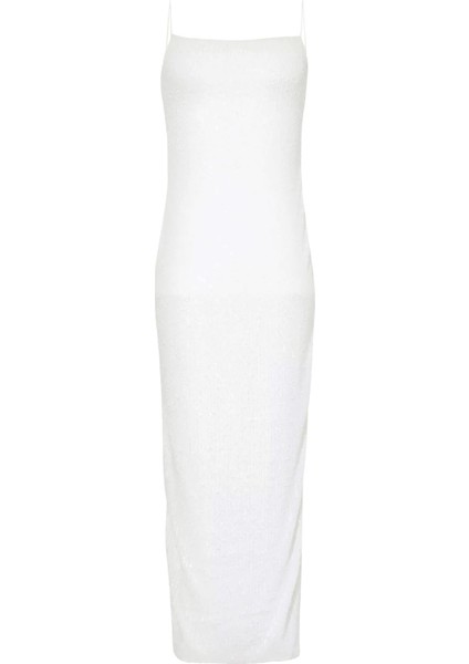 Aaliyah Simli Maxi Elbise