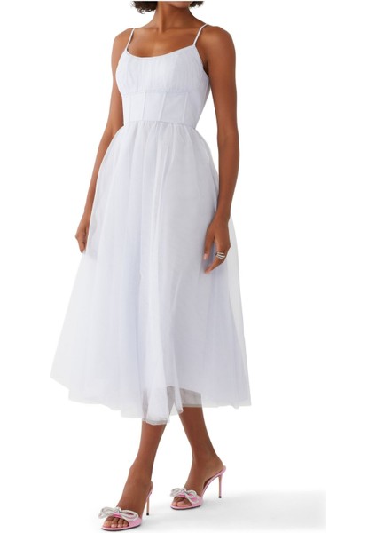 Tül Korsaj Midi Elbise indirimleri