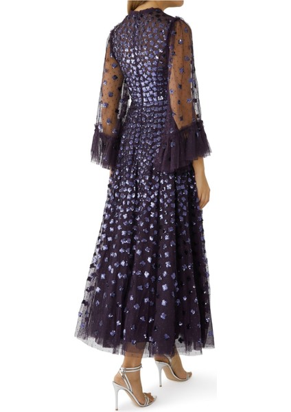 Glisten Uzun Kollu Ayak Bileği Elbisesi modelleri