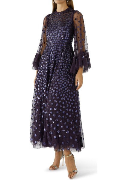 Glisten Uzun Kollu Ayak Bileği Elbisesi indirimleri