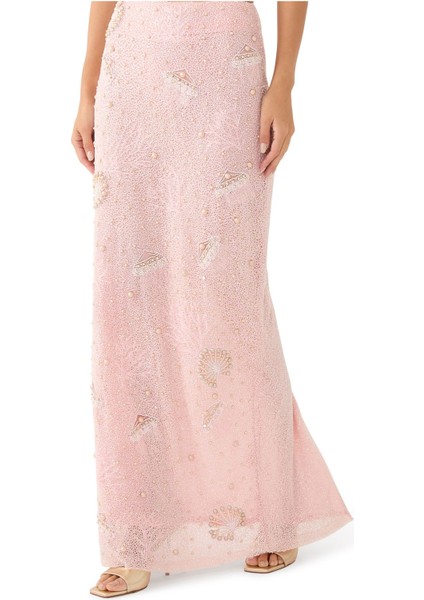 Zarif Boncuk Detaylı Maxi Etek indirimleri