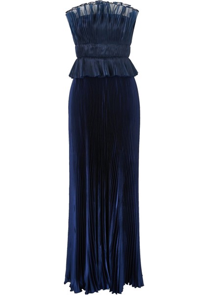 Maske Balosu Elbisesi - Koyu Mavi