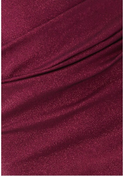 Işıltılı Mavi Off-Shoulder Abiye Elbise fırsatları
