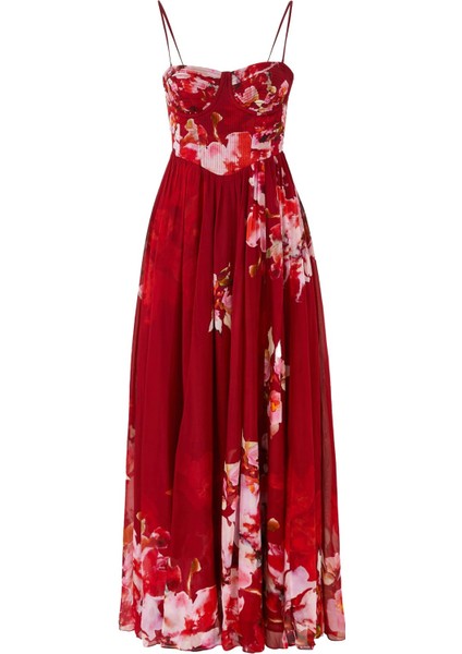 Tuhi Korse Detaylı Maxi Elbise