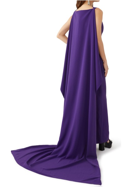 Kaila Maxi Elbise - Mor
