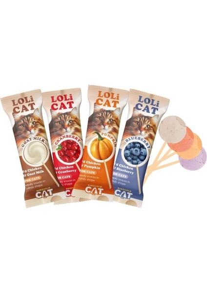 Eurogold Cat Lolicat Kediler Için Karışık Lezzetli Lolipop 15'li