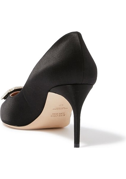 Şık ve Zarif Monroe Saten Slingback Topuklu Ayakkabı